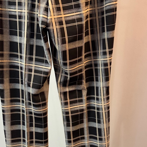 New York & Company pull on Plaid checkered high waist trousers Pants NEW L - Picture 9 of 15